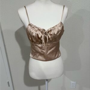Zaful Gold Bustier Camisole Top